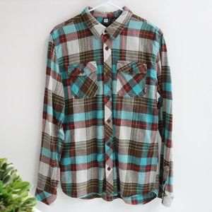Rusty Long Sleeve Button Down Flannel